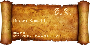 Brebu Kamill névjegykártya